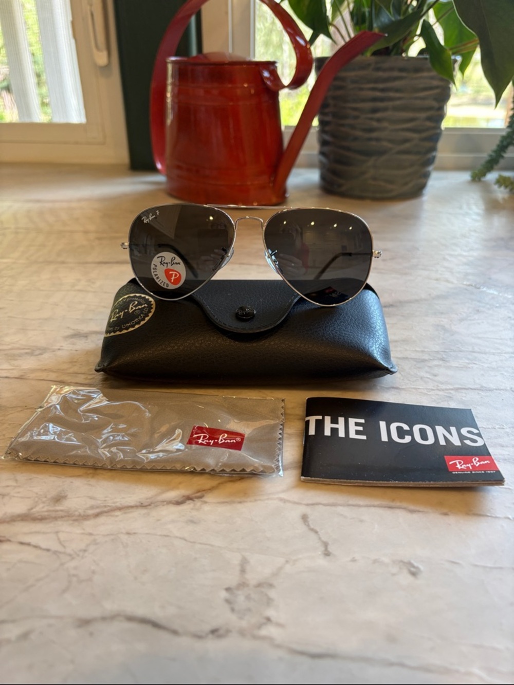 EUC Polarized Ray-Ban Aviator Sunglasses